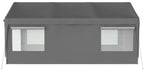 Abri de garage 3 x 6 m (592 x 310 x 276 cm), résistant à l'hiver, avec fenêtres enroulables, parois latérales et toit amovibles, gris