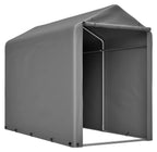 Abri à vélos 187 x 100 x 160 cm, bâche PE imperméable 170 g/m², structure en acier galvanisé, porte zippée, cadre de fondation, gris foncé