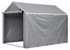 Abri à vélos 160 x 220 x 165 cm, bâche PE imperméable, structure en acier thermolaqué, porte sectionnelle, 8 supports, gris