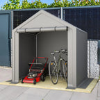 Abri de garage 190 × 170 × 200 cm, structure tubulaire en acier galvanisé, bâche PE 170 g/m², porte enroulable avec fermeture éclair, imperméable