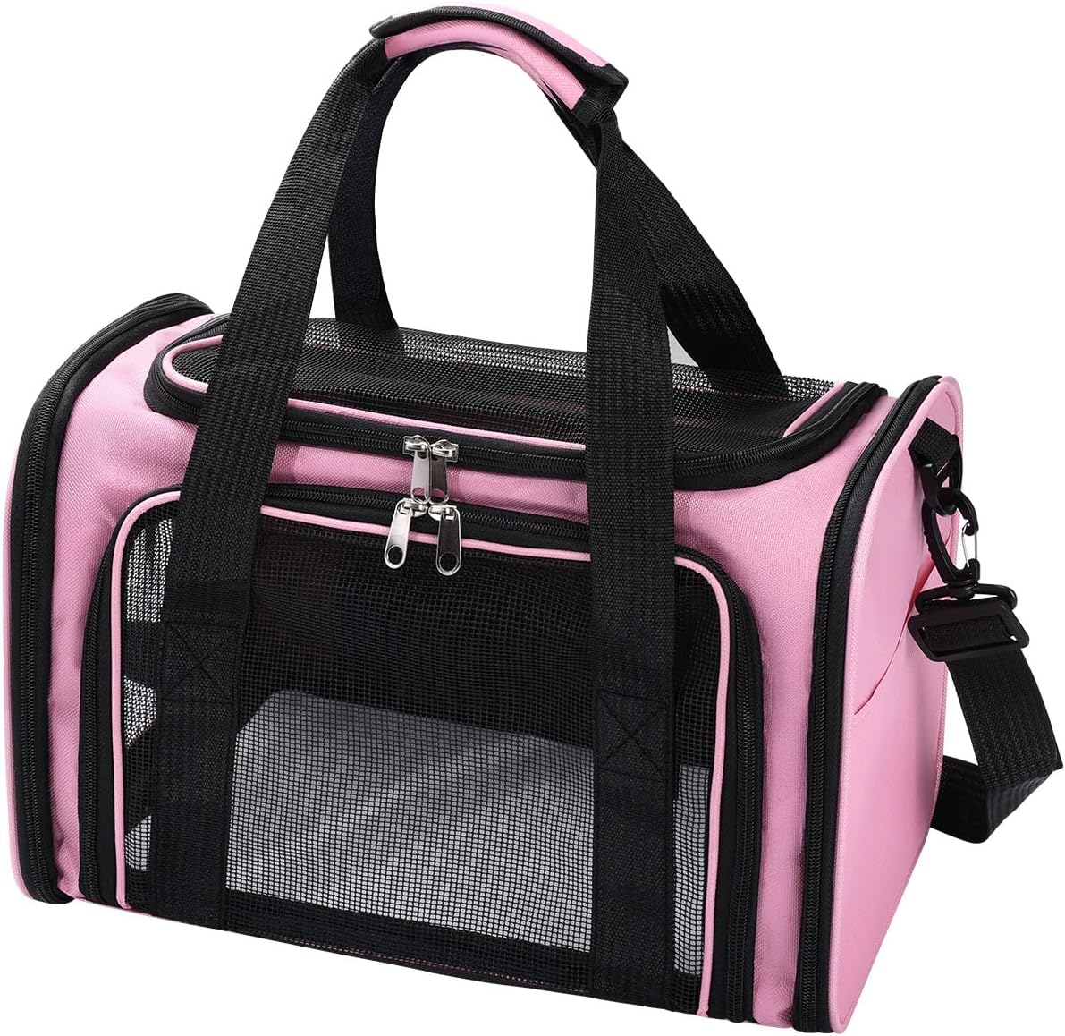 Sac de transport Oxford pour chiens et chats rose
