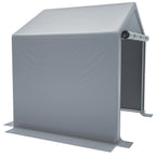 Abri de garage 190 × 170 × 200 cm, structure tubulaire en acier galvanisé, bâche PE 170 g/m², porte enroulable avec fermeture éclair, imperméable