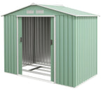 Abri de jardin avec fondations, abri à outils, maison de jardin, acier, vert