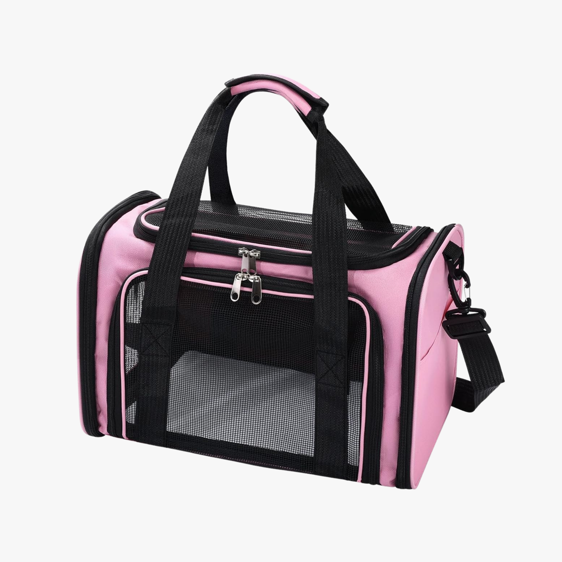 Sac de transport Oxford pour chiens et chats rose