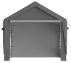 Abri de garage 3 x 6 m (592 x 310 x 276 cm), résistant à l'hiver, avec fenêtres enroulables, parois latérales et toit amovibles, gris