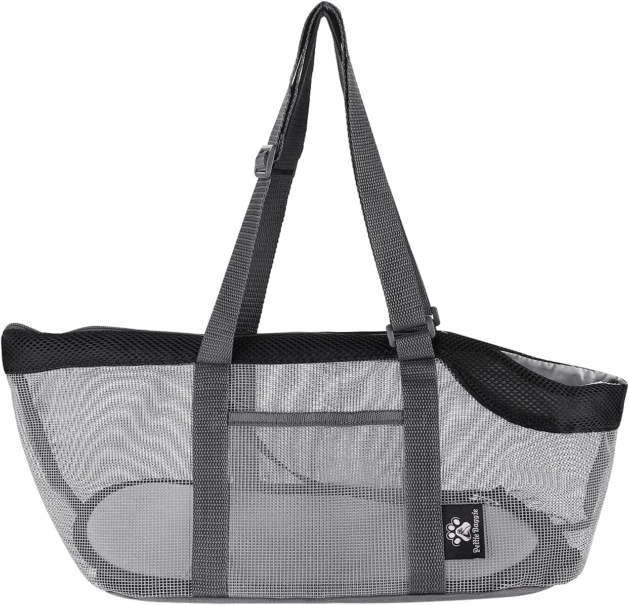 Sac bandoulière respirant pour chiens et chats noir
