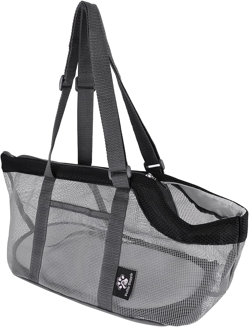 Sac bandoulière respirant pour chiens et chats noir