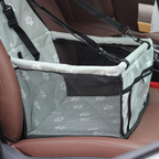 Siège auto imperméable respirant pour chiens chats et petits animaux gris