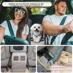 Siège auto multifonction pour chiens et chats certifié cabine gris clair