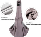Sac de transport bandoulière pour chiens et chats jusqu'à 13 kg gris