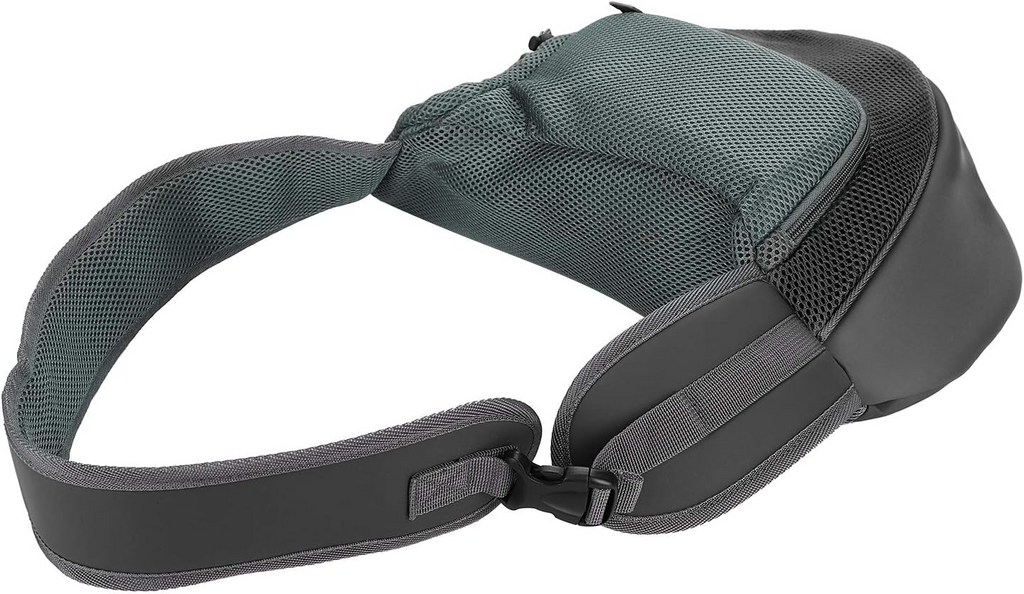 Sac bandoulière respirant en nylon pour chiens et chats gris
