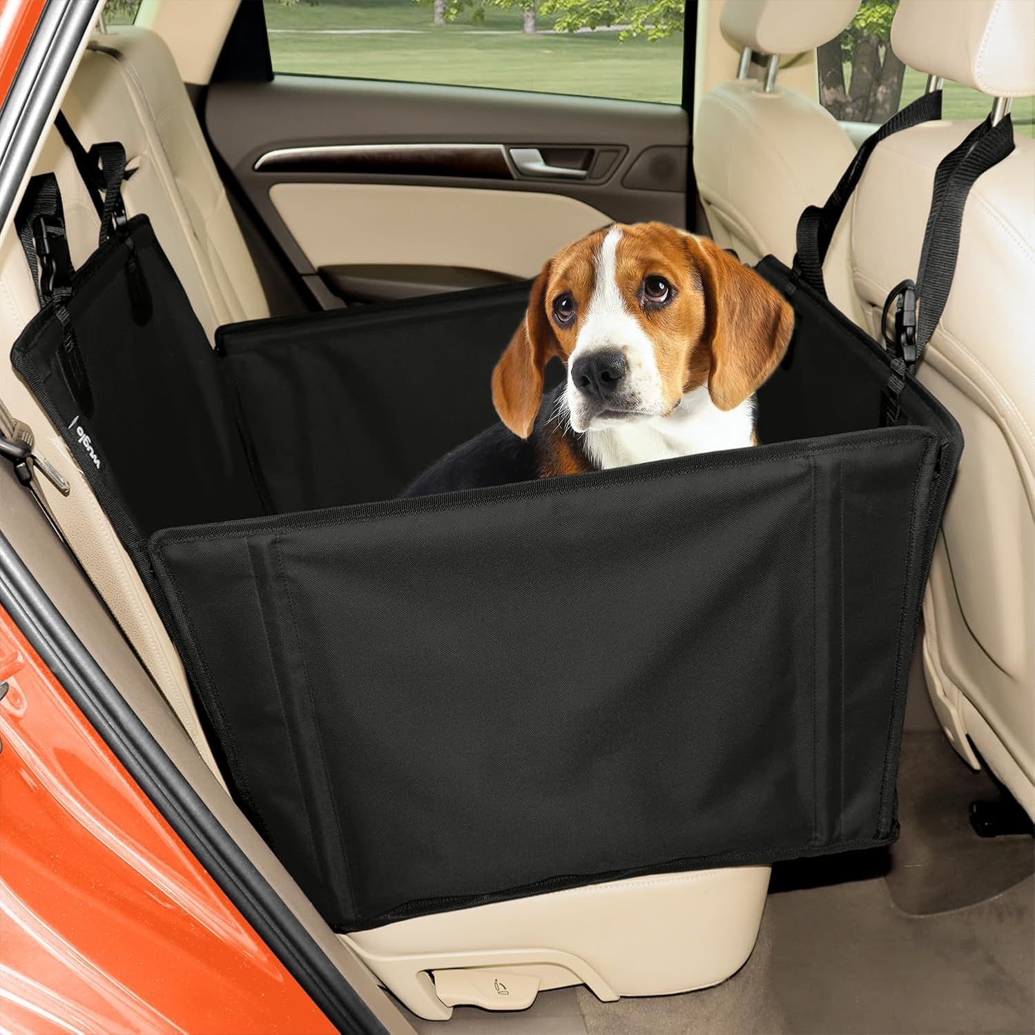 Siège auto renfocé pour chiens jusqu'à 18 kg noir