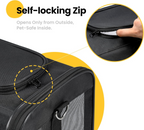 Sac de transport pliable approuvé en cabine pour chats et chiots noir
