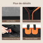 Siège auto renfocé pour chiens banquette arrière orange