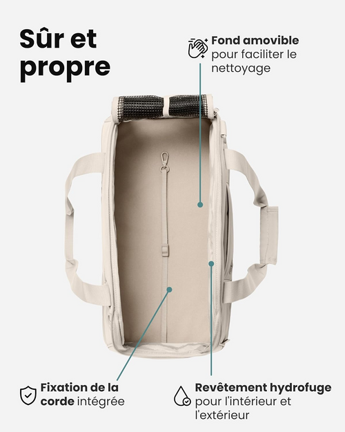 Sac de transport cabine pour chiens et chats beige