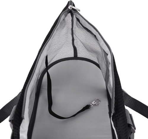 Sac bandoulière respirant pour chiens et chats noir